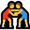 Men Wrestling emoji on Microsoft